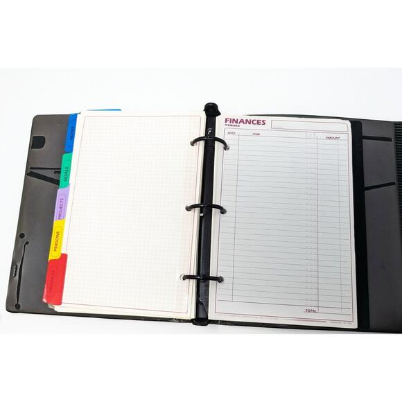 Vintage 90s Black Day Runner Planner Calendar 71872 - Picture 14 of 16